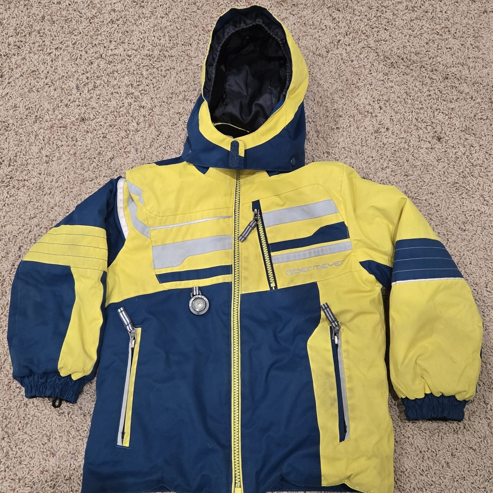 Obermeyer Kids Jacket in Yellow and Blue